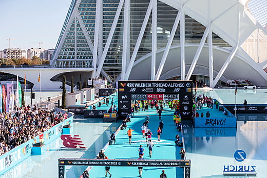 Meta del Maratón de Valencia