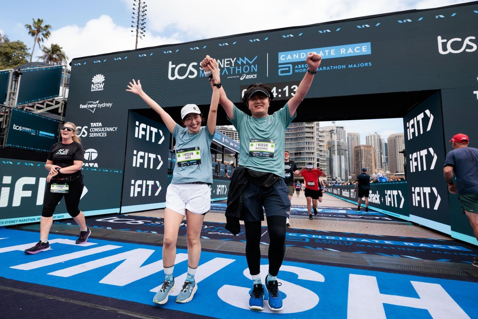 La meta del TCS Sydney Marathon